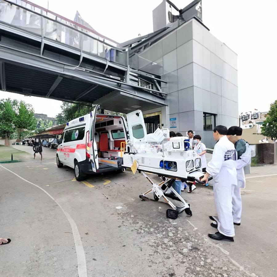 广东省人民医院平洲分院租救护车护送到吉安市中心人民医院120救护车