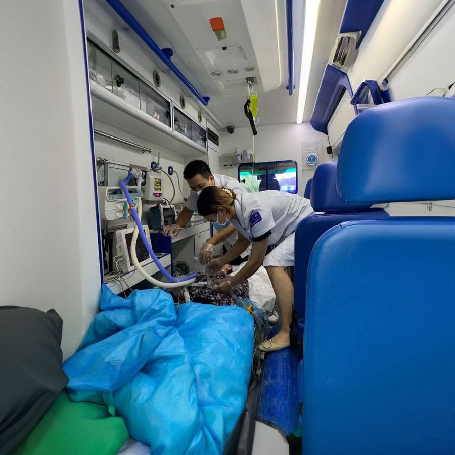 2023年广东省深圳布吉区租赁私人救护车电话号码 急救车出租联系电话 120租赁收费标准救护车出租收费标准