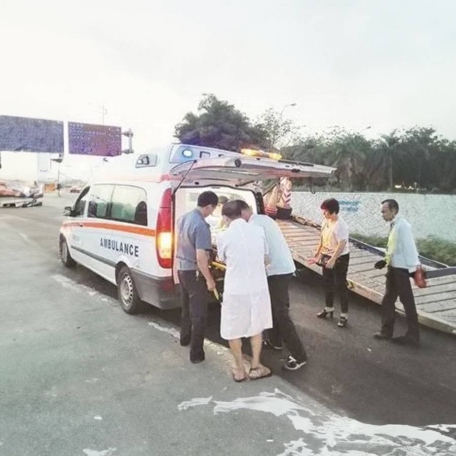 广东中山大学肿瘤研究所租用私人救护车到天津市心理卫生医院长途租用救护车